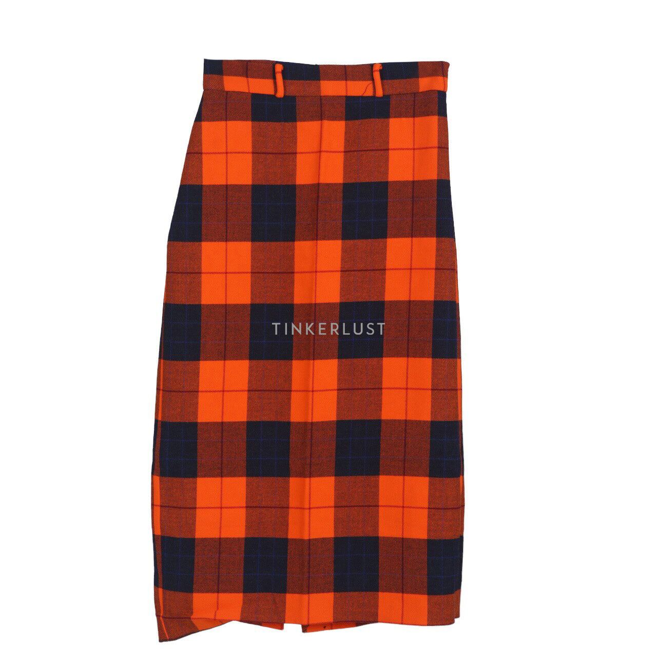 Orange plaid skirt zara hotsell